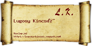 Lugosy Kincső névjegykártya